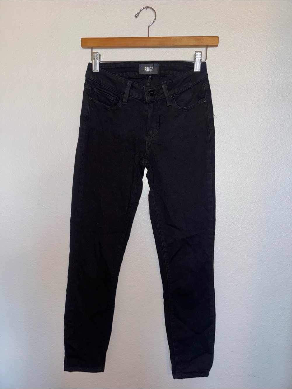 PAIGE Verdugo Crop Women's Black Slim Jeans Size 24 🧡